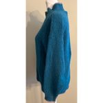 ALPS Vintage 80s Retro Mockneck Wool Textured Knit Sweater Ski Bunny Size S Green Photo 1