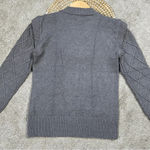 Cyrus RAYA by  Cable Knit Sweater Ruffle Longsleeve Heather Gray S Photo 7