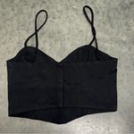 ZARA  Corset Top Crop Black Boned size Small Photo 1