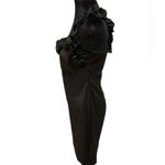 Snap Vintage 90s Black Artsy Abstract Ruffle One Shoulder Prom Formal Dress Size undefined Photo 2