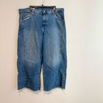 Gap  High Rise Stride Wide-Leg Amkle Denim Jeans medium indigo size 20R Photo 1