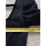 Urban Outfitters  Black Square Neck Smocked Long Sleeve Crop Top Photo 3