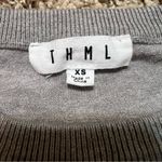 THML  "Brandy" rainbow stripe crewneck sweater in gray knit Women’s Size XS Photo 1