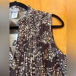 Jaclyn Smith  Sleeveless Top Brown Beige Print Shirt Kmart Vintage NWT Large Photo 6