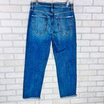 7 For All Mankind High Waist Cropped Straight Leg Raw Hem Jeans Size 32 Photo 6