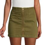 Free People  We the Free Virgo Zip‎ Front Mini Skirt Green Size 26 Photo 2