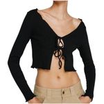 Urban Nation Long Sleeve Black 100% Cotton double Tie Photo 1