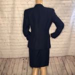 Morgan Taylor Petites Navy Blue Skirt Suit Y2K 8P Photo 4