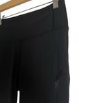 Lululemon  Black Capri Cropped Mesh Inset Athletic Yoga Leggings Size 4 Photo 3