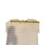 Banana Republic  Women's White Crochet Knit Top Size S Short Sleeve Photo 6