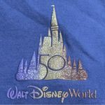 Walt Disney World 50th Anniversary Purple Glitter Spirit Jersey Womens XL Photo 3