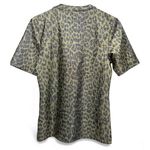 Ganni  S Top Leopard Metallic Print Shirt Jersey Tee Animal Luxury Designer Photo 3