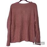 Cato  size large long sleeve pullover knit sweater rose color lace up side detail Photo 2