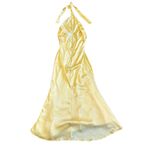 Reformation  Maddison 100% Silk Midi Dress Halter Yellow Zest Satin Size 0 NWT Photo 10