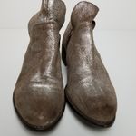 Seychelles  LEATHER SUEDE BROWN SILVER METALLIC DISTRESSED RELAXED ANKLE BOOTIES Photo 2