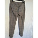 ZARA  Plaid Ankle Pants Slim Career Casual Brown Trousers Size 4 Photo 1