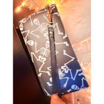 Black Skeleton Print Zip Around Wristlet Wallet NWT Photo 4
