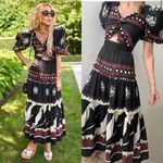 Sea New York Printed Cut Out Liora‎ Dress in Size 4 Black Photo 1