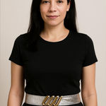 Vintage Silver Leather Adjustable Belt with Removable‎ Buckle Floral Western Photo 0