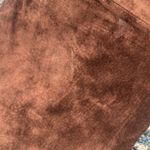 Lord and Taylor 100% leather/suede semi flared pants Brown Size 4P Photo 3