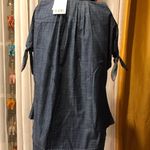 Anthropologie Holding Horses Denim Polka Dot Shirt Photo 3