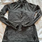 Old Navy Like new: black & white striped women’s long sleeve quarter zip Photo 0