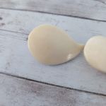 Vintage Clip On Earrings Extra Large Cream Statement Photo 4