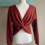 SheIn Sienna orange twisted back sweater Photo 0