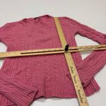 J.Crew  Sweater Womens X Small Pink Cable Knit Wool Blend Angora Rabbit Cashmere Photo 5
