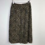 J.Crew Factory Pleated Midi Skirt Leopard Cheetah Animal Print Black Tan women 2 Photo 7