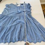 House Of Harlow 1960 Light Blue Tiered Ruffle Babydoll Dress Size LARGE Photo 9