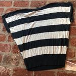 Lucky Brand Vintage 90s size L oversized navy blue and white striped top shirt Photo 4