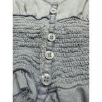 Urban Outfitters : Light Blue Henley Smocked Crop Top Photo 5