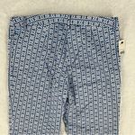 Laundry by Shelli Segal Geometric Blue & White Stretch Cotton Crop Pants Size 2 Photo 6