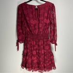 Speechless Red Tiered Mini Dress Sheer Long Sleeves Preppy Feminine Fairygoth Fairy Whimsy Photo 5