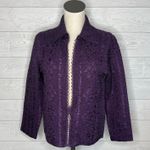 Magic It Fits Rhinestone Zipper Jacket size M/L Purple Size M Photo 3