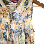 Anthropologie Floreat Anafa Tiered Tank Top Orange Floral Print, Size 0 Photo 4