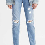 Levi's Premium Original Fit 501s Jeans Distressed Button Fly Blue Size 27 x 30 Photo 0