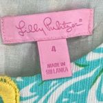 Lilly Pulitzer  Mila Sun Dance Shift Dress 4 Green Yellow Resort Wear Classic Photo 10