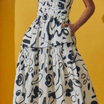 Hunter Bell  Turner Dress Size 4 Cotton Abstract Printed Midi Dress Photo 0