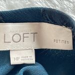 Ann Taylor Loft Floral Velvet Burnout Blouse Womens MP Blue Boho Dark Academia Photo 3