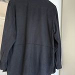 ZARA Black Utility Faux Suede Over Shirt Shacket w/Pockets - Oversized Fit - XS Photo 2