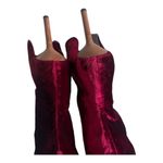 Colin Stuart  Red Velvet Leather Mid Calf Pointed Toe Heel Boots Size 7M Photo 8