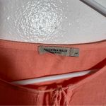 Valentina Naldi Shirt Dress Peach Linen L Orange Size L Photo 12