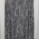 John Mark Black/white high neck mini dress w/ feather design Photo 0