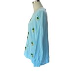 Lilly Pulitzer  Whisper Blue "Caralyn" Sweater with Sequin Pineapples size Medium Photo 2