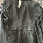 Elie Tahari  New Lambskin Leather Distressed Sally Jacket Size Large in Black Photo 6