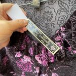 Susan Lawrence NWT  size XL floral burnout ruffel necklace. Photo 2