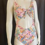 Hurley  Brand New Floral Multicolor Pink Monokini Swimsuit Medium Photo 0