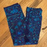 Sundance  Cotton Lightweight Pull On Dark Floral Cargo Pants Blue Teal Size SMALL Photo 0